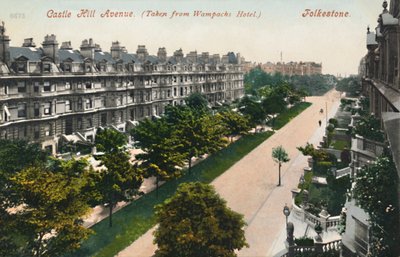 Avenida Castle Hill. Tomada desde el Hotel Wampachs. Folkestone de Unbekannt