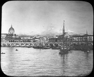Catania y el Monte Etna, Sicilia, Italia, finales del siglo XIX o principios del XX de Unbekannt