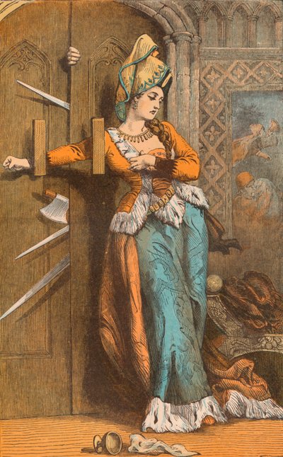 Catherine Douglas bloqueando la puerta, siglo XV, c. 1910 de Unbekannt