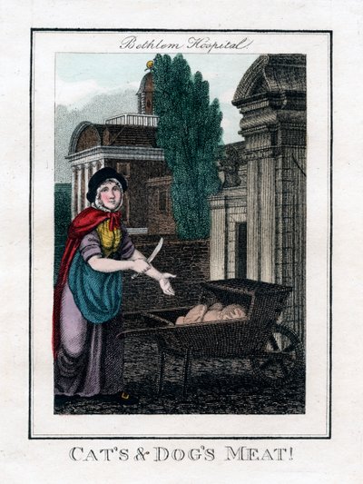 ¡Carne de gatos y perros!, Hospital de Bethlem, Londres, 1805 de Unbekannt