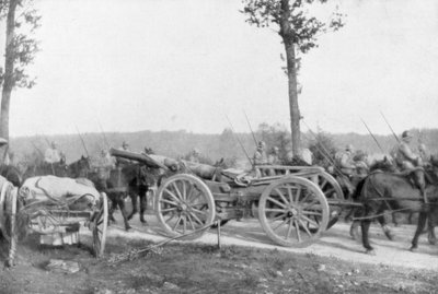 Caballería y artillería del 10º Ejército Francés, Villers-Cotterets, Aisne, Francia de Unbekannt