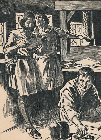 Caxton en su Taller de Impresión, c1907 de Unbekannt