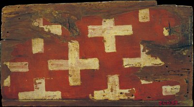 Panel del techo con cruces, el emblema de la familia Cruïlles de Unbekannt