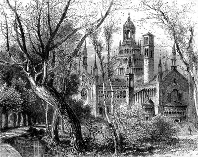 Certosa di Pavia o Cartuja de Pavía, Lombardía, Italia, siglo XIX de Unbekannt