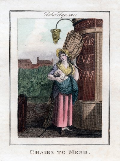 Sillas para reparar, Soho Square, Londres, 1805 de Unbekannt