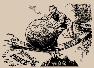Chamberlain rueda el mundo hacia la paz, 1938 de Unbekannt