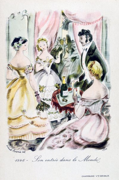 Anuncio de Champagne Devaux, 1846 de Unbekannt