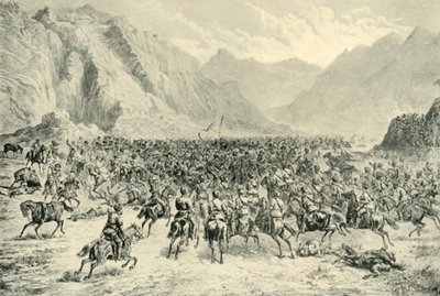 Carga de la caballería de Punjab en la segunda acción cerca de Charasia, el 24 de abril de 1880 de Unbekannt