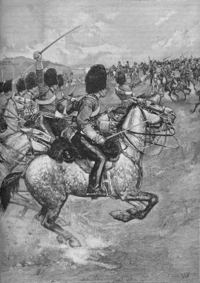 Carga de la Brigada Pesada en la Batalla de Balaclava de Unbekannt