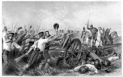 Carga de los Highlanders antes de Cawnpore, bajo el General Havelock, 1857, c1860 de Unbekannt