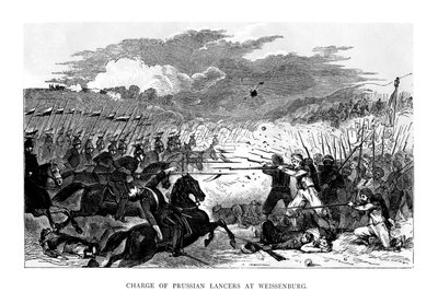 Carga de los lanceros prusianos en Weissenburg de Unbekannt