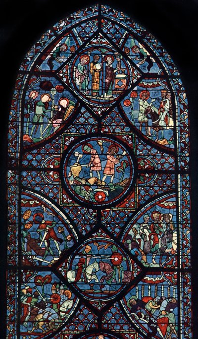 Ventana de Carlomagno, Catedral de Chartres, Francia, c. 1225 de Unbekannt