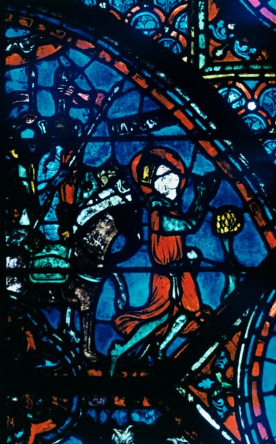Carlomagno reza, vidriera, Catedral de Chartres, Francia, c1225 de Unbekannt