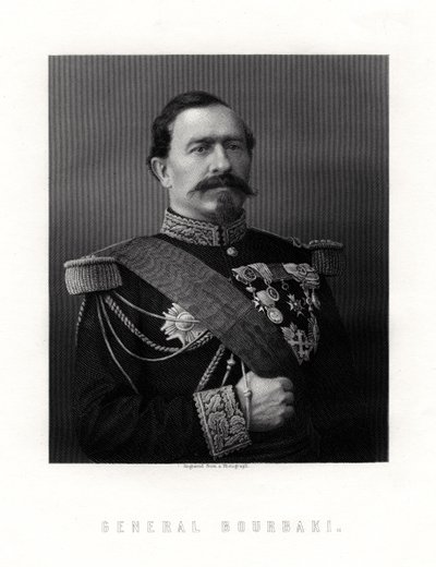 Charles Denis Sauter Bourbaki, general francés, siglo XIX de Unbekannt