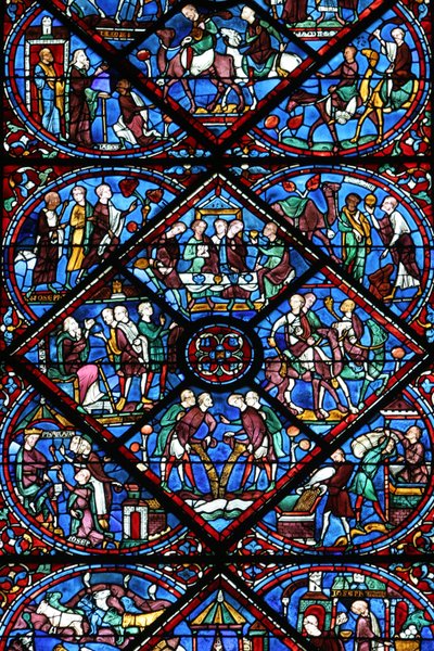 Catedral de Chartres: vidriera Chartres Francia de Unbekannt