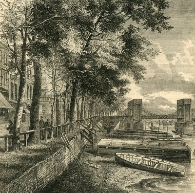 Cheyne Walk y Cadogan Pier, c1876 de Unbekannt