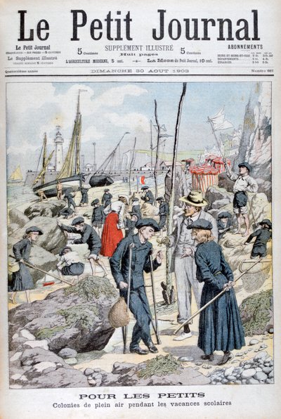 Campamento de vacaciones infantiles durante las vacaciones escolares, 1903 de Unbekannt