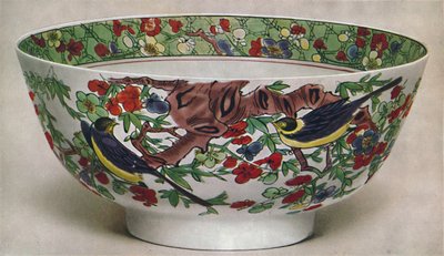 Cuenco de porcelana china. Famille Verte. Período de Kang Hsi, 1662-1722, 1928 de Unbekannt