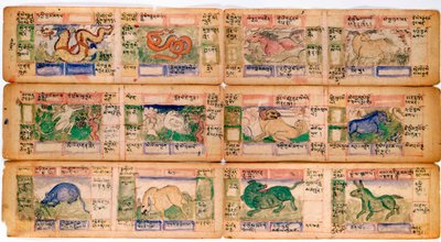 Figuras del zodiaco chino, finales del siglo XVIII de Unbekannt