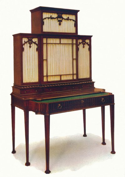 Librería secretaire de caoba Chippendale, mediados del siglo XVIII de Unbekannt