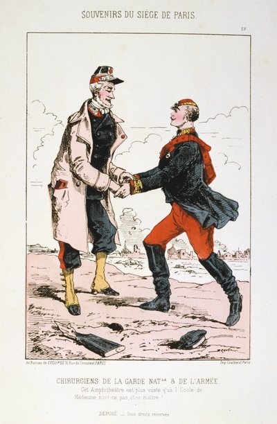 Cirujanos de la Guardia Nacional y del Ejército, Sitio de París, Guerra Franco-Prusiana, 1870-1871 de Unbekannt
