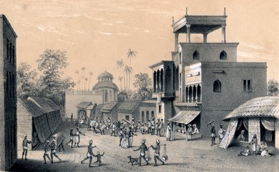 Calle Chittapore, Calcuta, 1847 de Unbekannt