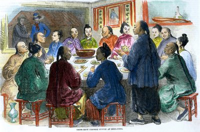 Cena china Chow-chow en Hong Kong, c. 1875 de Unbekannt