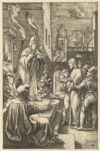 Cristo Ante Caifás, de La Pasión de Cristo, ca. 1598-1617 de Unbekannt