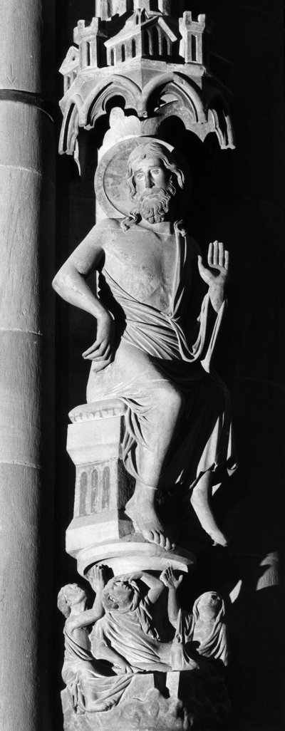 Cristo Juez Escultura en el pilar de los ángeles. Catedral de Notre Dame de Estrasburgo (Bajo Rin) de Unbekannt