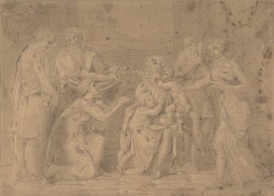 Cristo y los Niños, siglo XVII de Unbekannt
