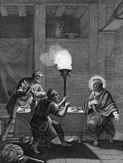 Cristo y los dos discípulos en Emaús, 1814 de Unbekannt
