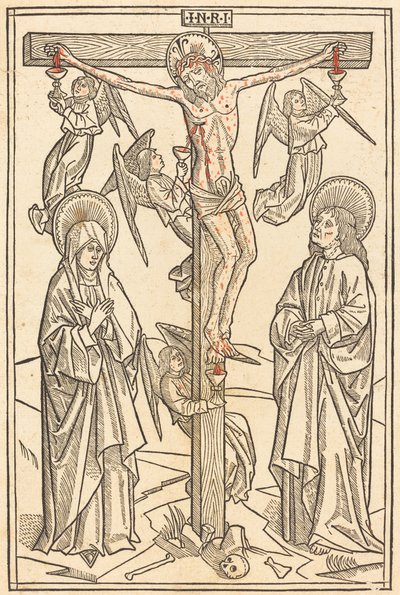 Cristo en la Cruz con Ángeles, 1481 de Unbekannt