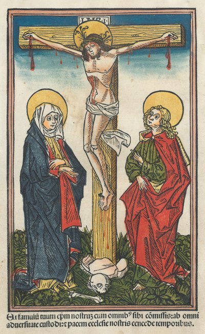 Cristo en la Cruz con la Virgen y San Juan de Unbekannt