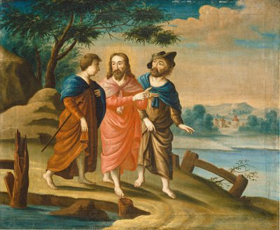 Cristo en el camino a Emaús, c. 1725-1730 de Unbekannt