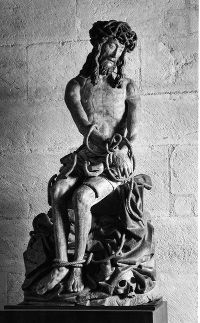 Cristo con ataduras Escultura. Hospices Civiles de Beaune fundados en 1443 por el Canciller Nicolas Rolin, Beaune (Côte d