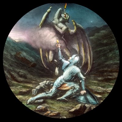 Cristiano y Apollyon, c1910 de Unbekannt