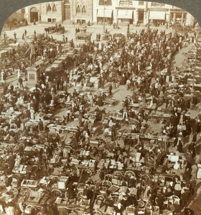El mercado más grande de Christiania, Noruega, c. 1905 de Unbekannt