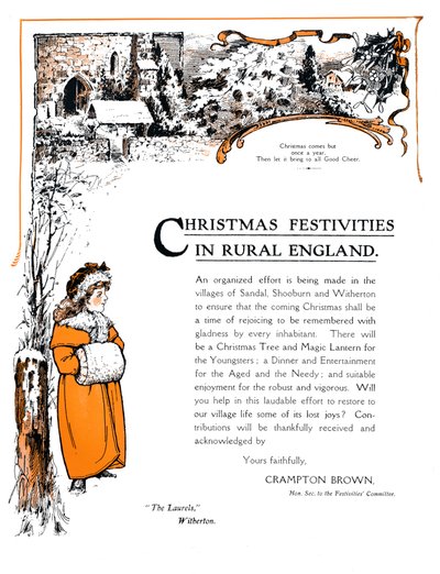 Festividades navideñas en la Inglaterra rural, 1909 de Unbekannt