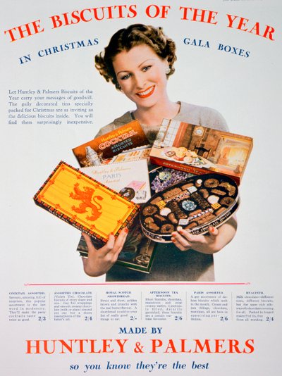 Anuncio navideño de galletas Huntley y Palmers, 1935 de Unbekannt