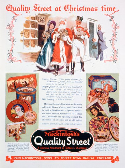 Anuncio navideño de Mackintoshs Quality Street, 1937 de Unbekannt