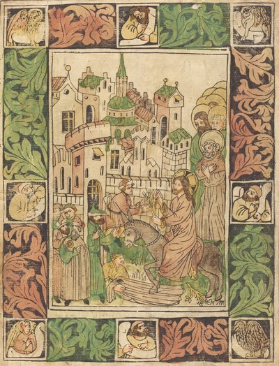 La entrada de Cristo en Jerusalén, c. 1450 de Unbekannt