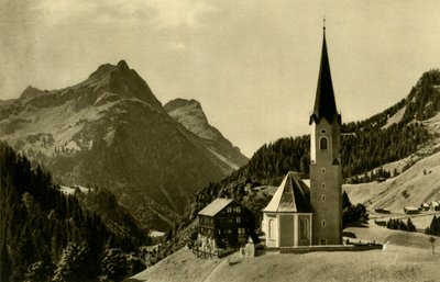 Iglesia en Schröcken, Bregenzerwald, Austria, c1935 de Unbekannt