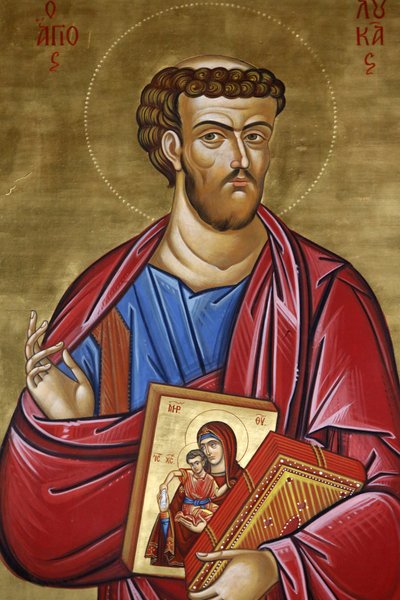 Iglesia del Arcángel San Miguel Trypiotis. Icono de San Lucas, 20150507, Nicosia, Chipre de Unbekannt