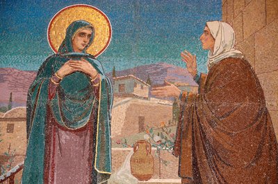 Iglesia del Salvador sobre la Sangre Derramada o Iglesia de la Resurrección; La Visitación: María visita a su pariente Isabel; San Petersburgo, Rusia de Unbekannt