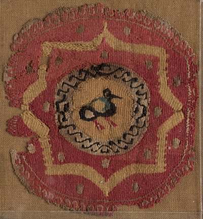 Segmento Circular con Estrella de Ocho Puntas y Pájaro, 600s - 700s de Unbekannt