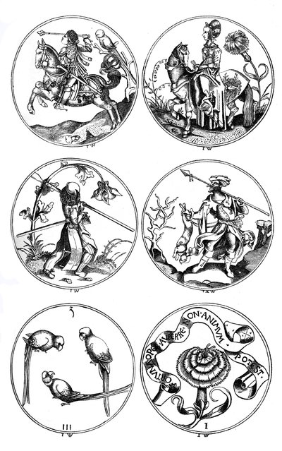 Cartas de juego circulares, Alemania, siglo XV 1870 de Unbekannt