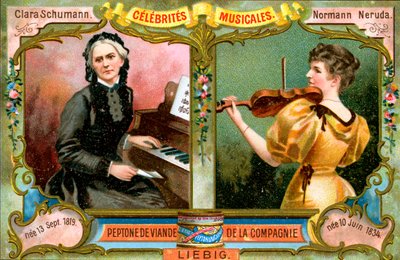 Clara Schumann y Wilma Norman-Neruda, c1900 de Unbekannt