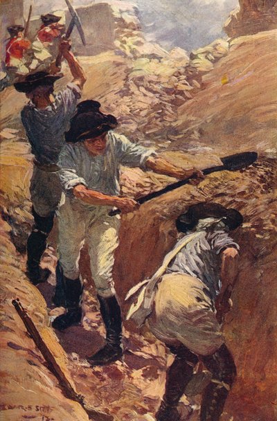 Clive en las trincheras de Arcot, 1751 c1912 de Unbekannt