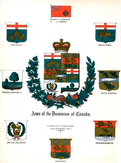 Escudos de armas y banderas de Canadá de Unbekannt
