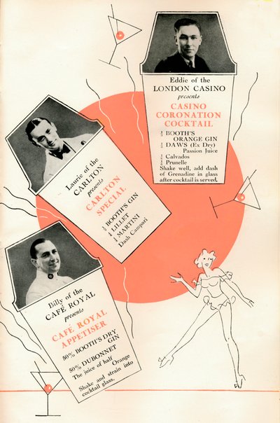 Recetas de cócteles, c. 1935 de Unbekannt